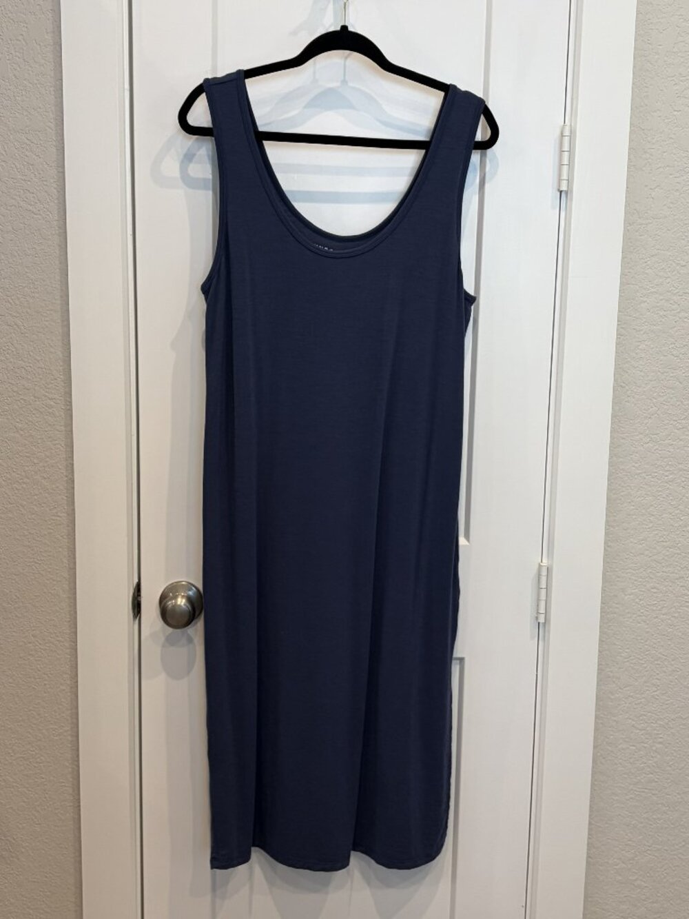 Unbound Merino Navy Sleeveless Merino Wool Dress Size L